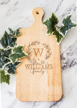 Load image into Gallery viewer, Custom engraved family serving board
