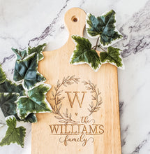 Load image into Gallery viewer, Custom engraved family serving board
