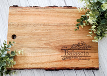 Load image into Gallery viewer, Laser Engraved Acacia Wood Rectangular Serving Board
